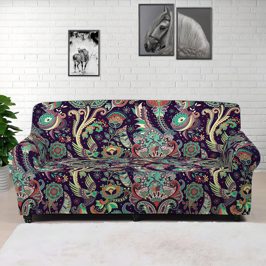 Retro Indian Paisley Pattern Print Sofa Cover