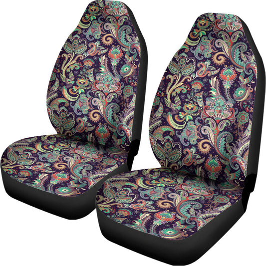 Retro Indian Paisley Pattern Print Universal Fit Car Seat Covers