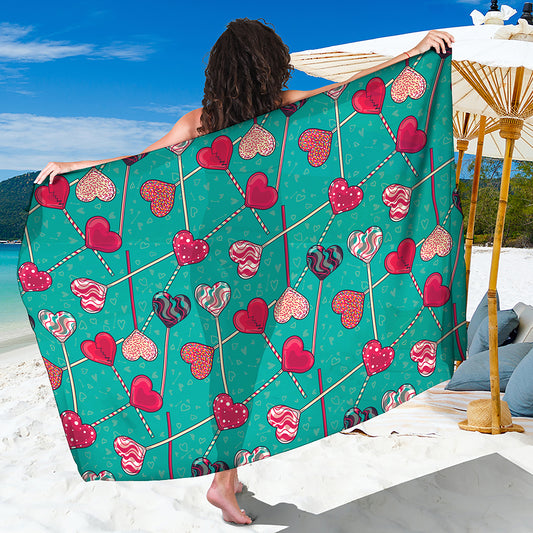 Retro Lollipop Pattern Print Beach Sarong Wrap