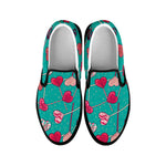 Retro Lollipop Pattern Print Black Slip On Shoes