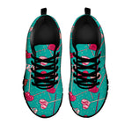 Retro Lollipop Pattern Print Black Sneakers