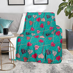 Retro Lollipop Pattern Print Blanket