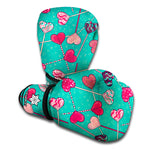 Retro Lollipop Pattern Print Boxing Gloves