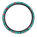 Retro Lollipop Pattern Print Car Steering Wheel Cover