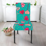 Retro Lollipop Pattern Print Dining Chair Slipcover
