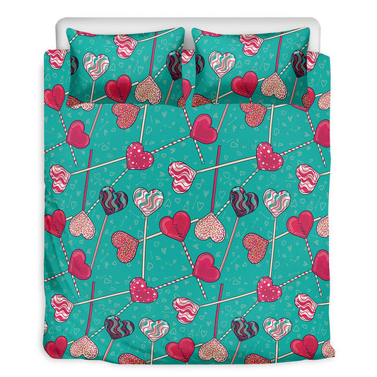 Retro Lollipop Pattern Print Duvet Cover Bedding Set