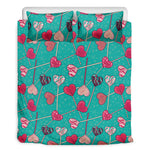 Retro Lollipop Pattern Print Duvet Cover Bedding Set
