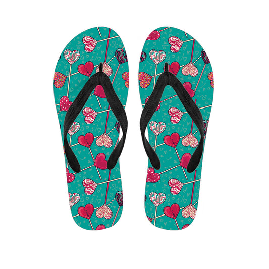 Retro Lollipop Pattern Print Flip Flops