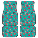 Retro Lollipop Pattern Print Front and Back Car Floor Mats