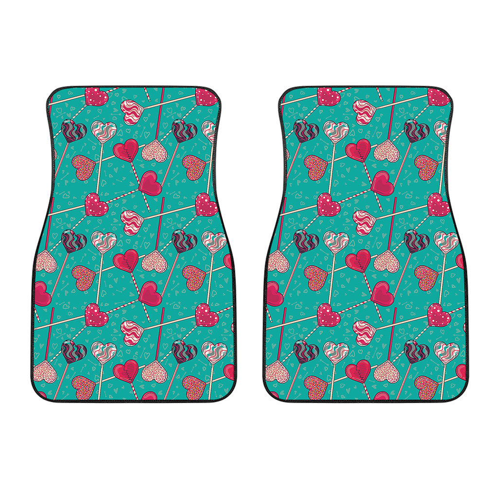 Retro Lollipop Pattern Print Front Car Floor Mats