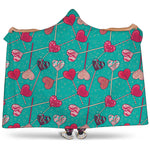 Retro Lollipop Pattern Print Hooded Blanket