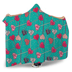 Retro Lollipop Pattern Print Hooded Blanket