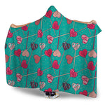 Retro Lollipop Pattern Print Hooded Blanket