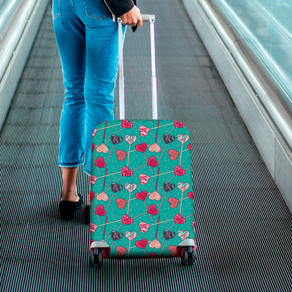 Retro Lollipop Pattern Print Luggage Cover