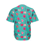 Retro Lollipop Pattern Print Men's Baseball Jersey