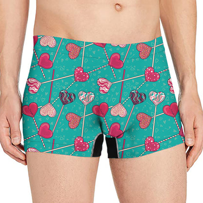 Retro Lollipop Pattern Print Men's Boxer Briefs