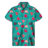 Retro Lollipop Pattern Print Men's Short Sleeve Shirt