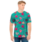 Retro Lollipop Pattern Print Men's T-Shirt