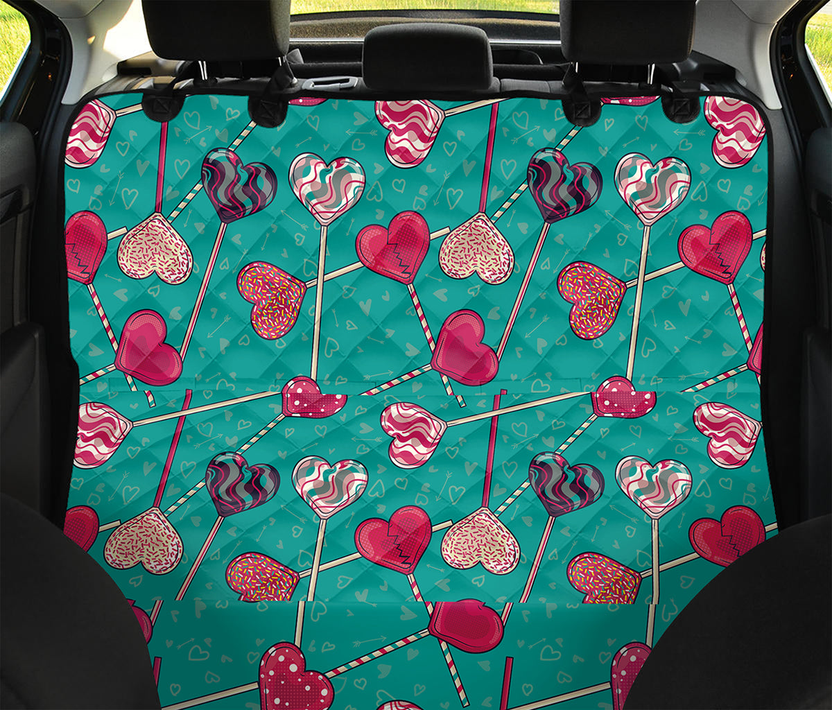 Retro Lollipop Pattern Print Pet Car Back Seat Cover