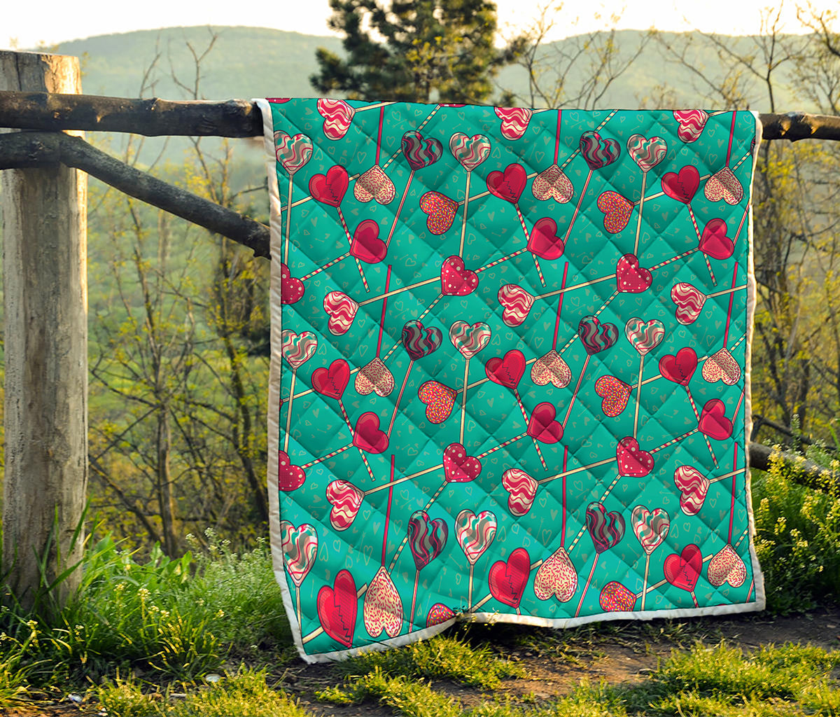 Retro Lollipop Pattern Print Quilt