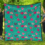 Retro Lollipop Pattern Print Quilt