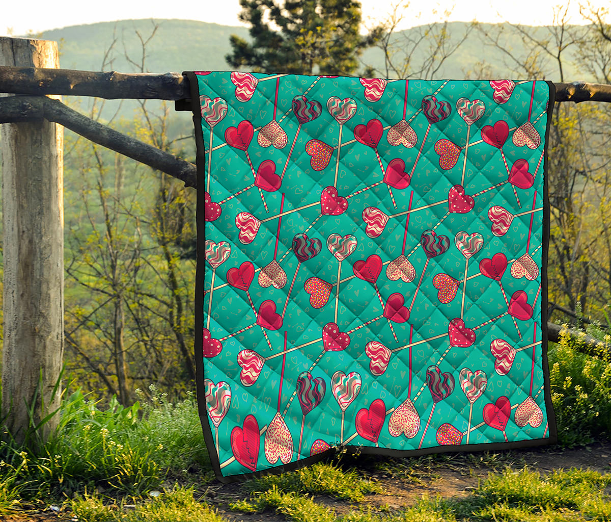 Retro Lollipop Pattern Print Quilt