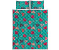 Retro Lollipop Pattern Print Quilt Bed Set