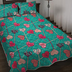 Retro Lollipop Pattern Print Quilt Bed Set