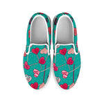 Retro Lollipop Pattern Print White Slip On Shoes