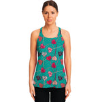 Retro Lollipop Pattern Print Women's Racerback Tank Top