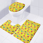 Retro Lollipop Print 3 Piece Bath Mat Set