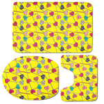Retro Lollipop Print 3 Piece Bath Mat Set