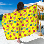 Retro Lollipop Print Beach Sarong Wrap