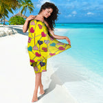 Retro Lollipop Print Beach Sarong Wrap
