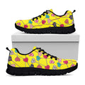 Retro Lollipop Print Black Running Shoes
