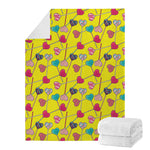 Retro Lollipop Print Blanket