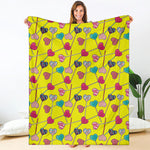 Retro Lollipop Print Blanket