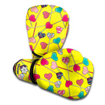 Retro Lollipop Print Boxing Gloves