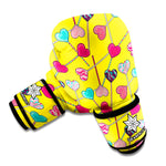 Retro Lollipop Print Boxing Gloves