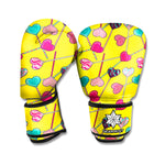 Retro Lollipop Print Boxing Gloves