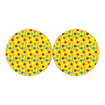 Retro Lollipop Print Car Coasters