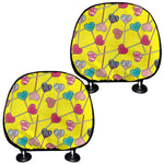 Retro Lollipop Print Car Headrest Covers