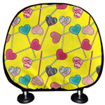 Retro Lollipop Print Car Headrest Covers