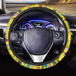 Retro Lollipop Print Car Steering Wheel Cover