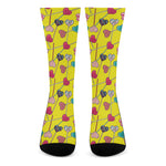 Retro Lollipop Print Crew Socks