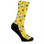 Retro Lollipop Print Crew Socks