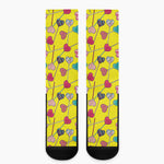 Retro Lollipop Print Crew Socks