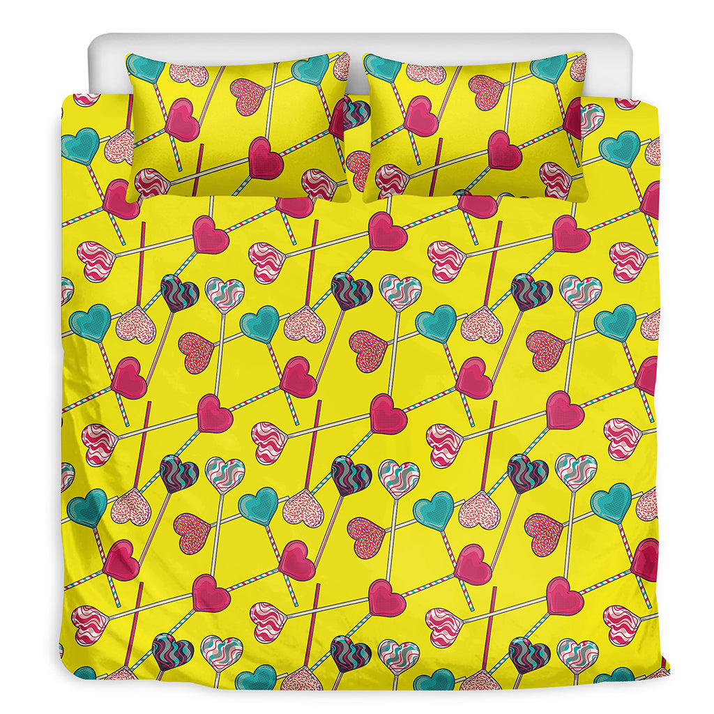 Retro Lollipop Print Duvet Cover Bedding Set