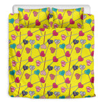 Retro Lollipop Print Duvet Cover Bedding Set