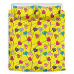 Retro Lollipop Print Duvet Cover Bedding Set